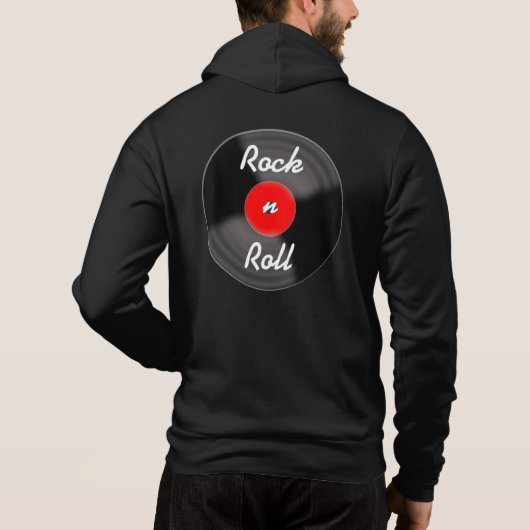 Pull À Capuche Sweatshirt à capuche veste de disque Rouge Rétro (Dos)
