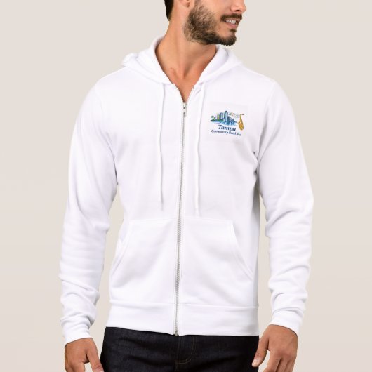 Pull À Capuche Sweatshirt à capuche zipé pour hommes Logo Saxopho (Devant)