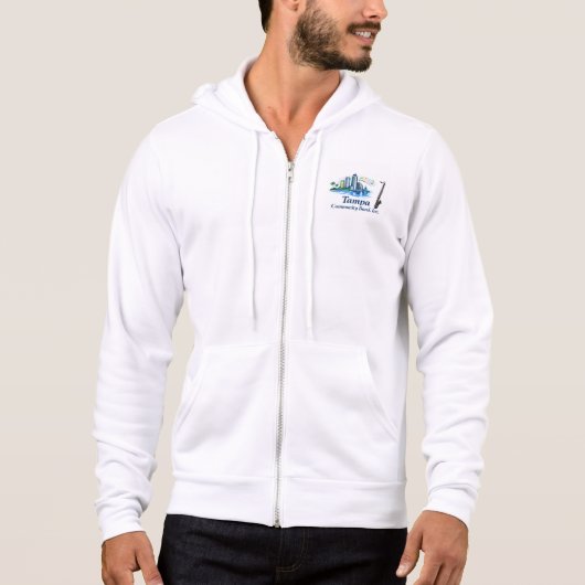 Pull À Capuche Sweatshirt à capuche zippé pour homme avec logo TC (Devant)