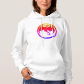 Pull À Capuche Sweatshirt à capuchon blanc de Neon Dragon (Devant)