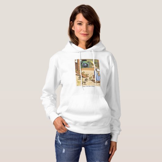 Pull À Capuche Sweatshirt à capuchon blanc femmes de Biker Chicks (Devant entier)