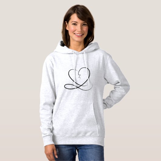 Pull À Capuche Sweatshirt à capuchon de base des femmes de Saint  (Devant entier)
