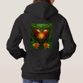 Pull À Capuche Sweatshirt à capuchon de base pour femmes - Coeur (Dos)