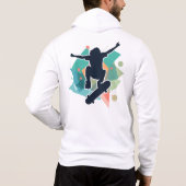 Pull À Capuche Sweatshirt à silhouette de skate urbain (Dos)