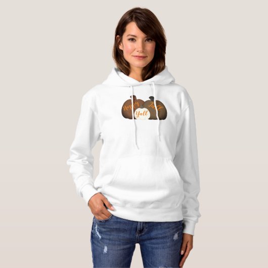 Pull À Capuche Sweatshirt automne/automne/Citrouille (Devant entier)