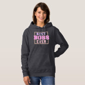 Pull À Capuche Sweatshirt Casual Quotidien – Meilleur Patron Ever (Devant entier)