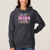 Pull À Capuche Sweatshirt Casual Quotidien – Meilleur Patron Ever (Devant)