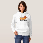Pull À Capuche Sweatshirt Chien Teckel Hot Dog (Devant entier)