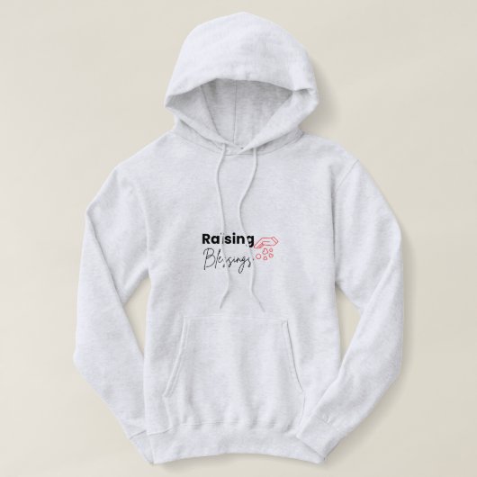 Pull À Capuche Sweatshirt chrétien pour maman Raising Blessings (Design devant)