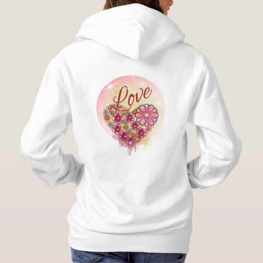 Pull À Capuche Sweatshirt d'amour (Dos)