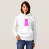 Pull À Capuche Sweatshirt de chat rayé rose (Devant entier)