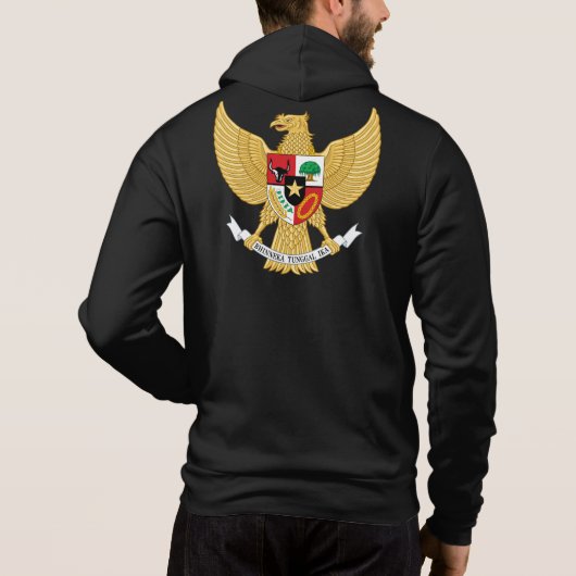 Pull À Capuche Sweatshirt de l'emblème national indonésien (Dos)
