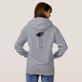 Pull À Capuche Sweatshirt esthétique avec un nœud rose (Dos entier)