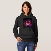 Pull À Capuche "Sweatshirt "Galaxie du Vide Néon" — Design Vortex (Devant entier)