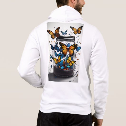 Pull À Capuche Sweatshirt graphique dynamique et élégant (Dos)