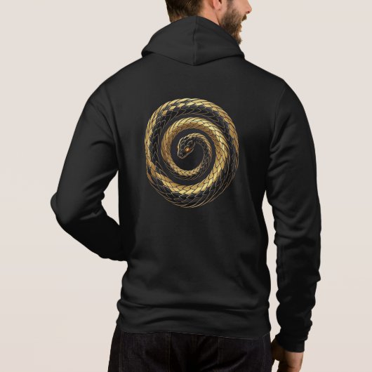 Pull À Capuche Sweatshirt Math Snake - Cadeau Serpent Ratio Doré (Dos)