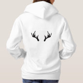Pull À Capuche Sweatshirt minimal capuche cerf - motif bois de ce (Dos)