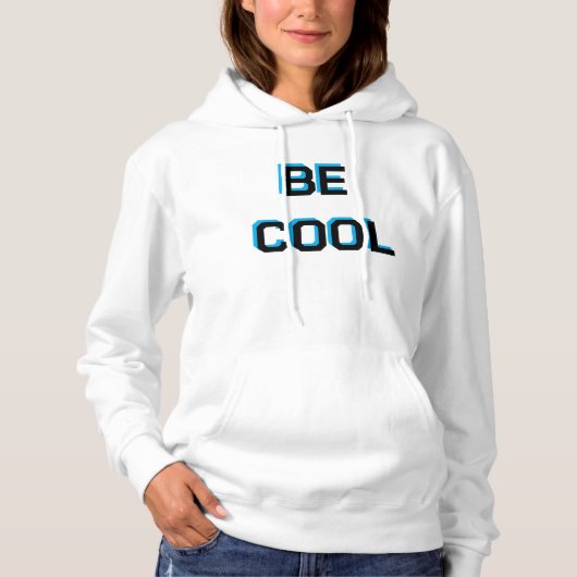 Pull À Capuche Sweatshirt motivant BE COOL| Vibes Positives Gr (Devant)