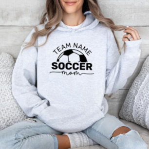 Pull À Capuche Sweatshirt personnalisé Ash Grey Soccer Maman