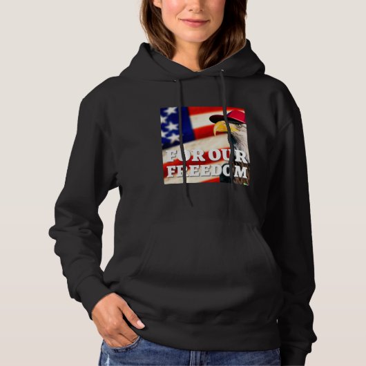 Pull À Capuche symbole 4 juillet liberté (Devant)