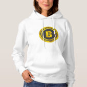 Pull À Capuche Symbole Bitcoin doré Monnaie numérique (Devant)