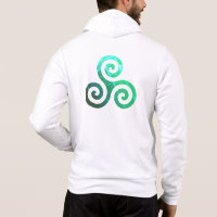 Symbole celtique antique Emerald Triskele Blanc