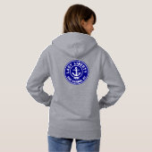 Pull À Capuche Symbole d'Ancre nautique customisé (Dos entier)