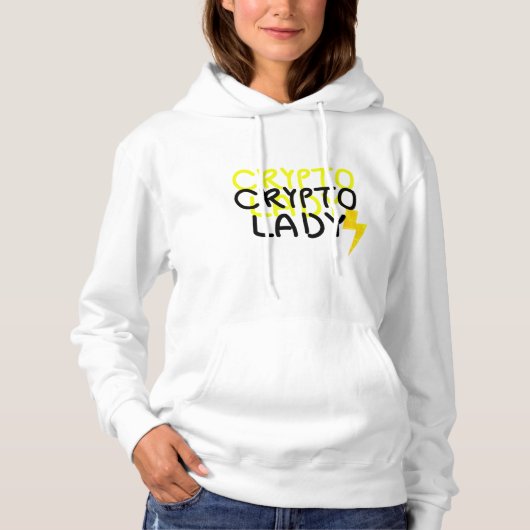 Pull À Capuche Symbole d'énergie Funky Crypto Lady (Devant)