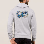 Pull À Capuche Symbole infini de papillons Morpho bleus (Dos)