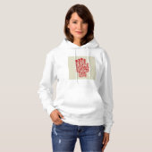 Pull À Capuche Symbole médical main rouge soins de santé (Devant entier)
