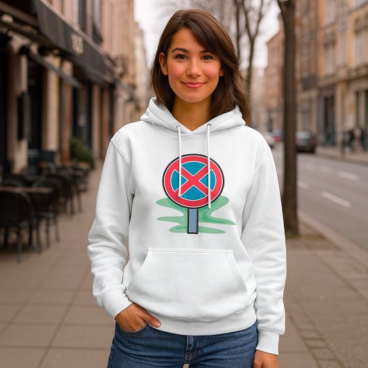 Pull À Capuche Symbole rouge bleu de la route de stationnement