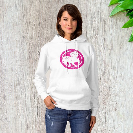 Pull À Capuche SYMBOLE Zodiaque Aries Grunge Ram Rose Astrologie