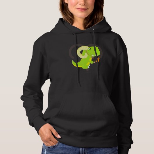 Pull À Capuche SYMBOLE Zodiaque Mare Aries Astrologie T Rex Dinos (Devant)