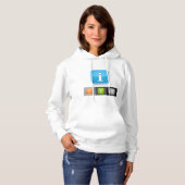 Pull À Capuche Symboles d'information brillants modernes (Devant entier)