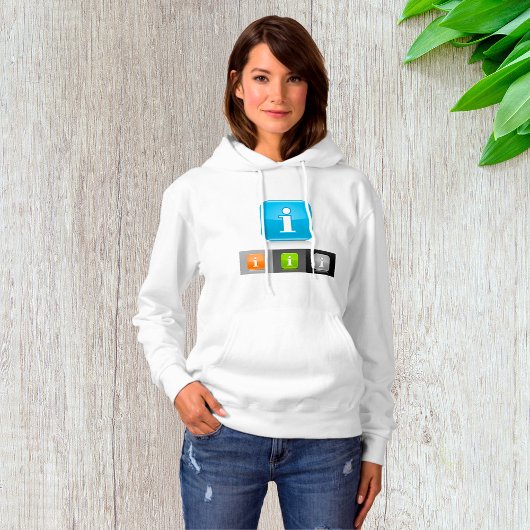 Pull À Capuche Symboles d'information brillants modernes