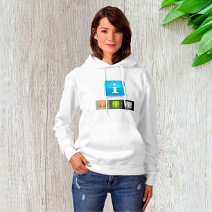Pull À Capuche Symboles modernes d'information brillante