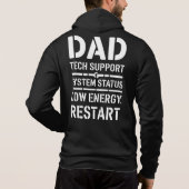 Pull À Capuche Système de support technique Papa Statut Redémarra (Dos)