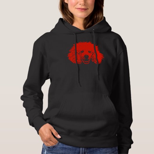 Pull À Capuche T- Poodle rouge (Devant)
