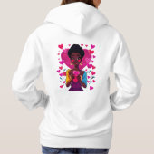 Pull À Capuche T-shirt à capuche Amour et Chaleur – Design Fille  (Dos)