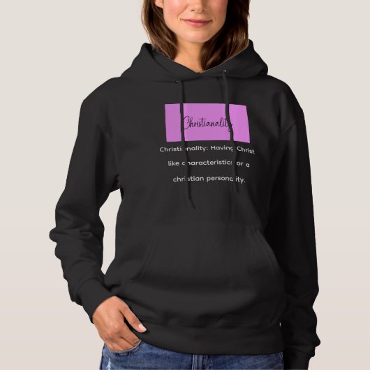 Pull À Capuche T-shirt à capuche christianisme noir  (Devant)