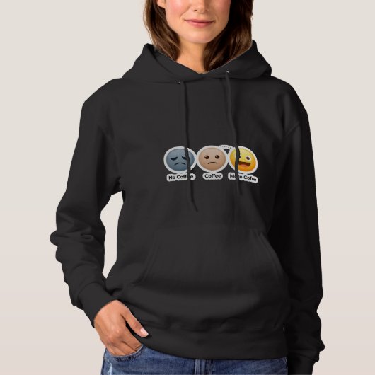 Pull À Capuche T-shirt à capuche Humeurs Café D'abord (Devant)