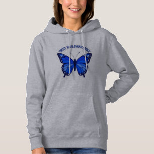 Pull À Capuche T-shirt à capuche papillon bleu Fiez-vous à votre