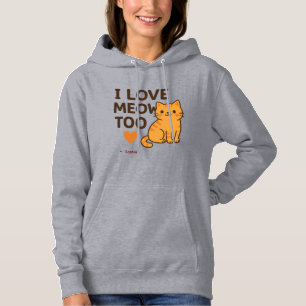 Pull À Capuche T-shirt à capuche pour chat mignon J'AIME AUSSI MI