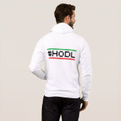 Pull À Capuche T-shirt à capuche Zip | Graphique 8-Bit #HODL (Dos entier)