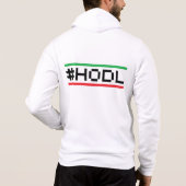 Pull À Capuche T-shirt à capuche Zip | Graphique 8-Bit #HODL (Dos)