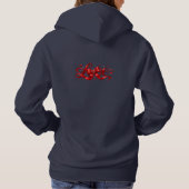 Pull À Capuche T-shirt à manches longues Love Typography pour fem (Dos)