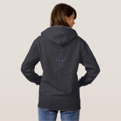Pull À Capuche T-Shirt avec croix ornée de fleurs (Dos entier)