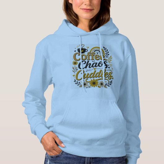 Pull À Capuche T-Shirt café chaos café (Devant)