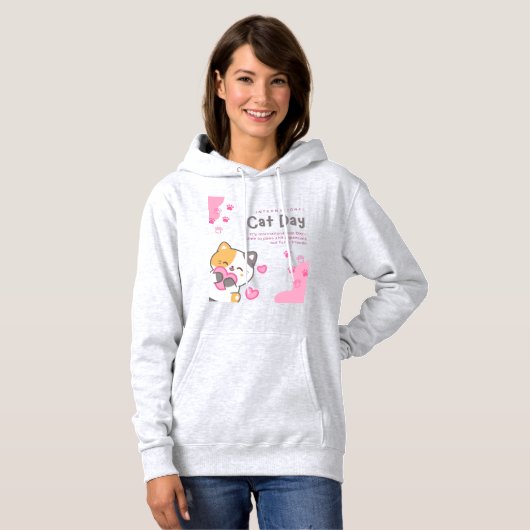 Pull À Capuche T-shirt chat femme (Devant entier)