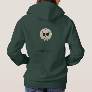 Pull À Capuche T-Shirt Coloré Crâne Rue Âme Rebelle